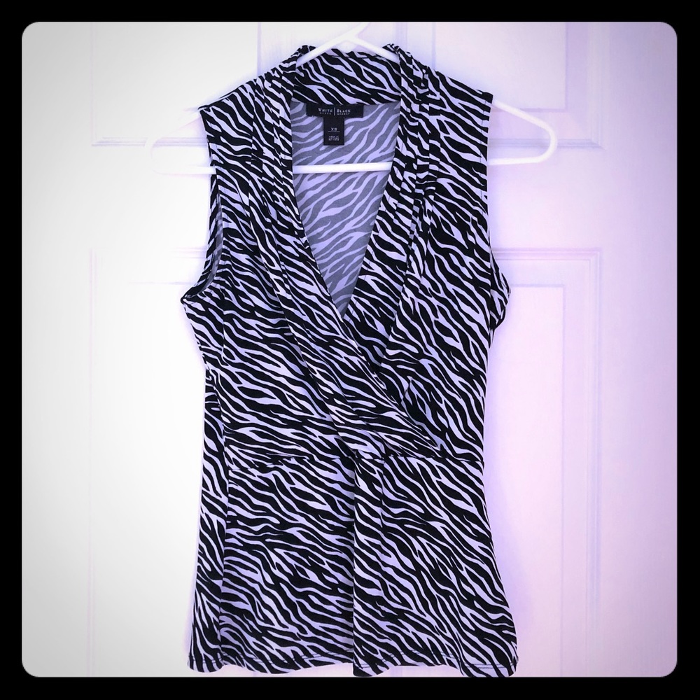 White House Black Market  Zebra Print Top
